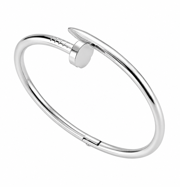 Clover Nail Bracelet Silver Stainless Steal Bracelet