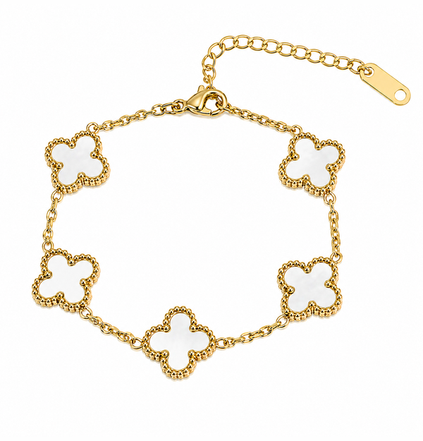 Clover Bracelet Stainless Steal Gold Bracelet